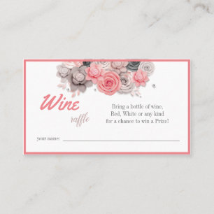 Wine Raffle Wedding Bridal Shower Card