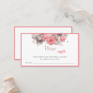 Wine Raffle Wedding Bridal Shower Card