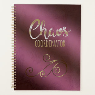 Wine Red Chaos Coordinator Planner