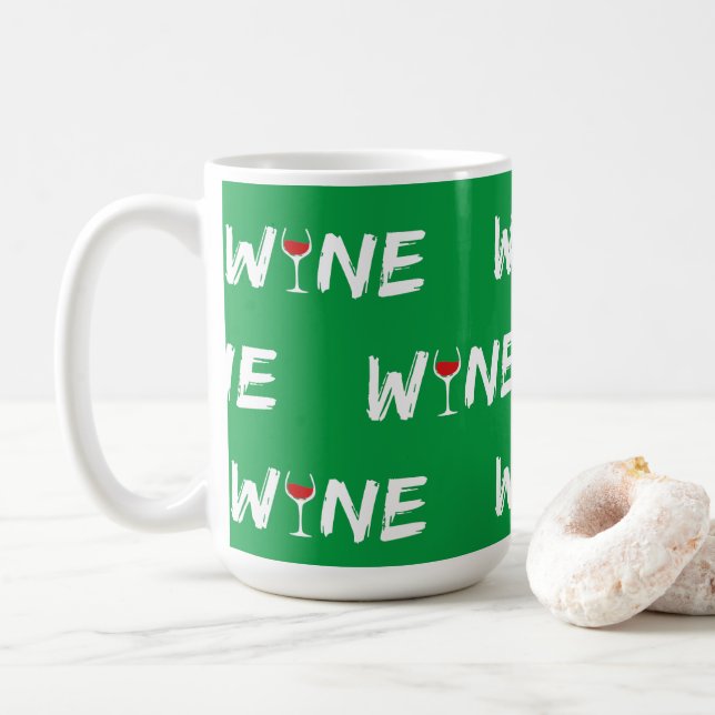 WINE Red Coffee Mug (With Donut)