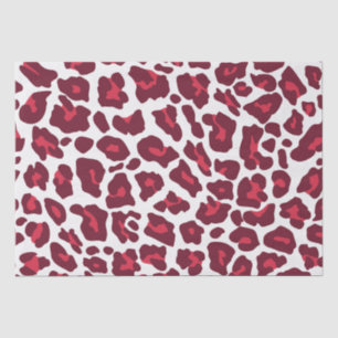 Wine Red Leopard Pattern Tissue Paper