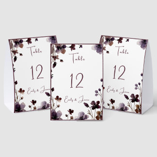 Wine Red Plum Mauve Fall Floral Wedding