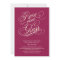 Wine Red "Raise Your Glass" Shower Invitations