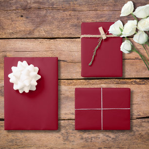 Wine Red Solid Colour   Classic   Elegant  Wrapping Paper Sheet