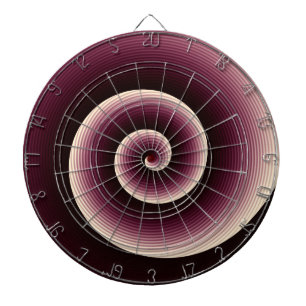Wine Red Spiral Pattern Dartboard
