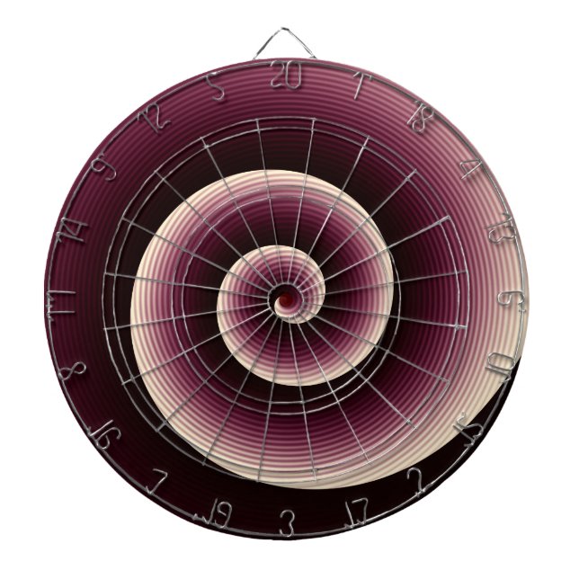 Wine Red Spiral Pattern Dartboard (Front)