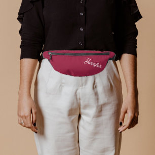 Wine Red Stylised Bridesmaid Name Bum Bags
