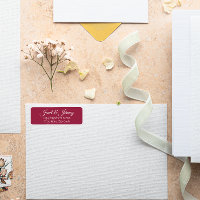 Wine Red Stylised Names Wedding Address