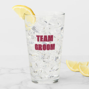 Wine Red Team Groom Bachelor Party Glass