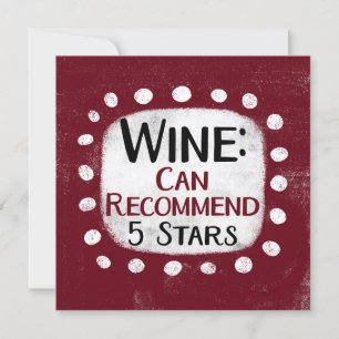 Wine Review 5 Stars Greeting Card