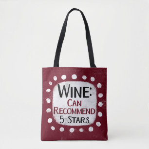 Wine Review 5 Stars Tote Bag