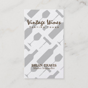 Wine Set   Vintage Business Card