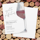 Wine Simple Sixty 60th Birthday Party Invitation<br><div class="desc">Elegant Red Wine Simple Sixty 60th Birthday Party Invitation. Celebrate sixty years of life with this classic and elegant invitation featuring a large watercolor red and grey wine glass on the right side, giving it a modern twist. The top of the invitation reads "Aged to Perfection" in script typography, paired...</div>