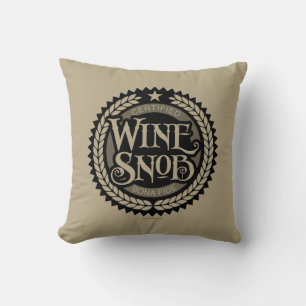 Wine Snob Throw Pillow