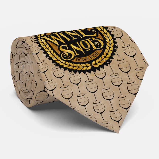 Wine Snob Tie (Rolled)