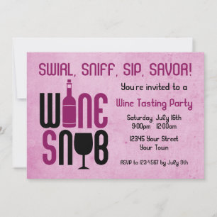 Wine Snob Wine Tasting Invitation