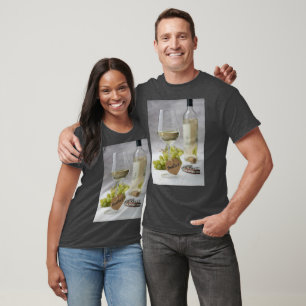 Wine Sommelier Vine Lover Bottle Grape Design T-Shirt