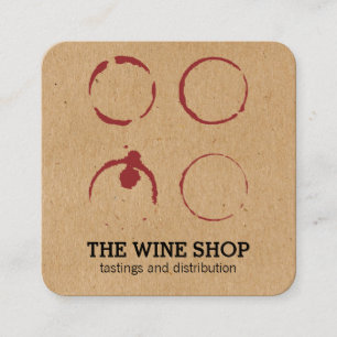 Wine Specialist Wine Stain Square Business Card