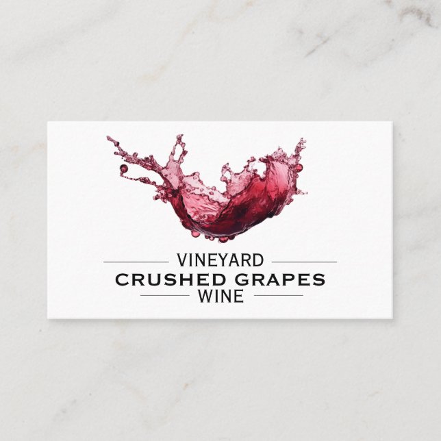 Wine Splash | Tastings Business Card (Front)