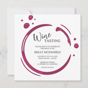 Wine Stain Bachelorette Party Invitation