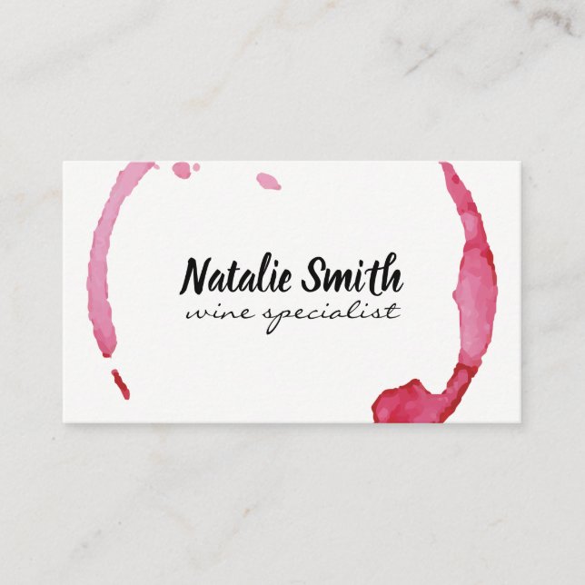 Wine Stain Business Card (Front)