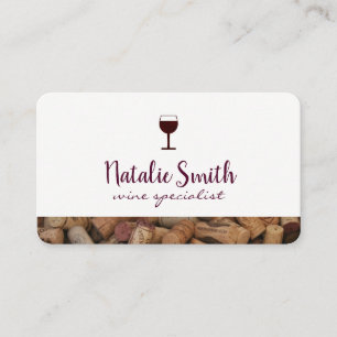 Wine Stain   Corks Trim   Wine Expert Business Card