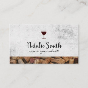 Wine Stain   Corks Trim   Winery Vineyard Business Card