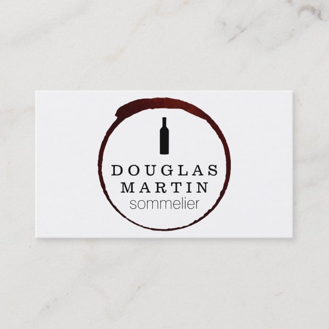 Wine Stain | Red Artistic Business Card (Front)