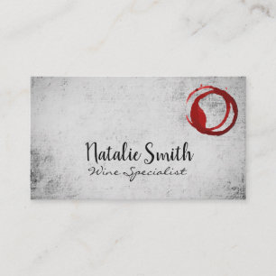 Wine Stain   Textured Background Business Card