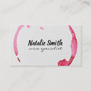 Wine Stain Water Colour Paper Print Business Card