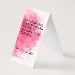 Wine Stain   Watercolor   Cheers Business Card