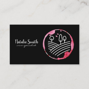 Wine Stain (wine bottle) Vineyard Logo Business Card
