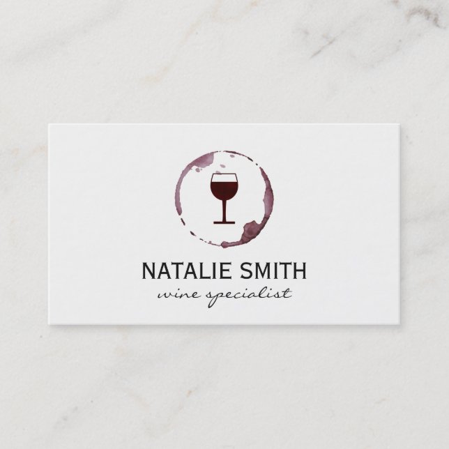 Wine Stain (wine glass) Business Card (Front)