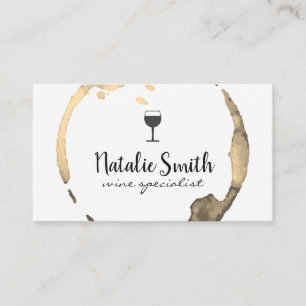 Wine Stain (wine glass) / Gold Business Card