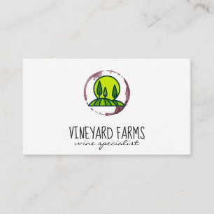 Wine Stain (wine glass) Vineyard Winery Business Card
