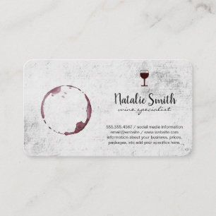 Wine Stain Wine Specialist Business Card