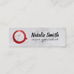 Wine Stain   Wine Specialist Mini Business Card