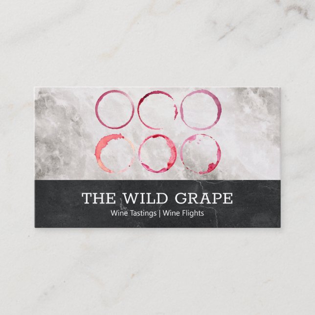 Wine Stains | Marble  Business Card (Front)