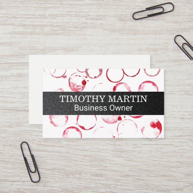 Wine Stains | Winery  Business Card (Front/Back In Situ)