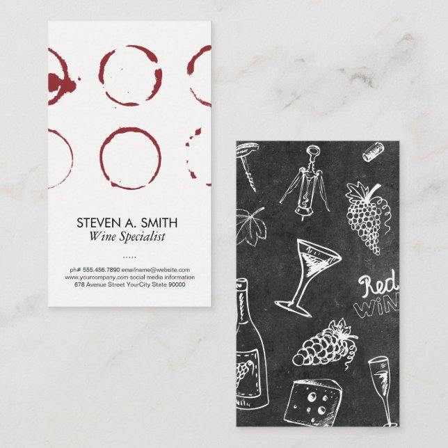 Wine Stains | Winery  Business Card (Front/Back)