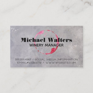 Wine Stains   Winery Business Card