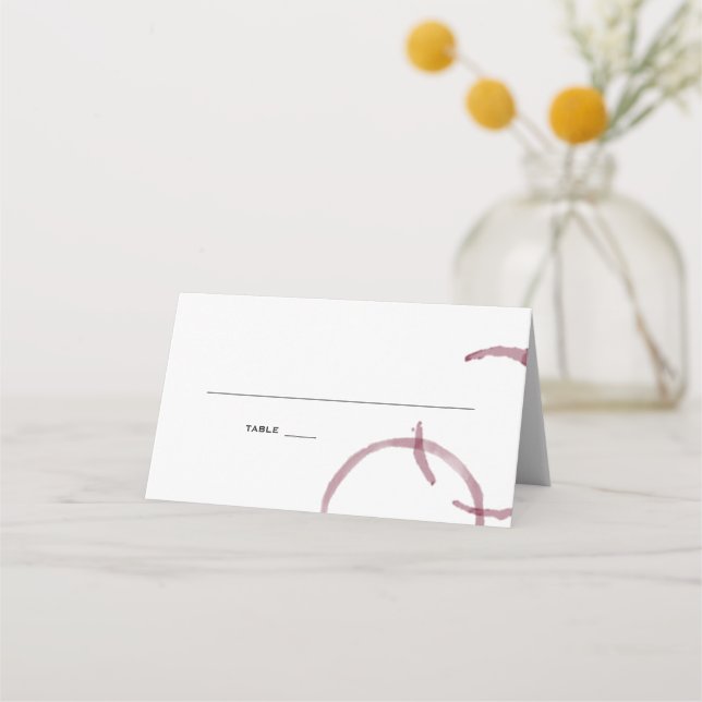 Wine Stains Winery Escort Place Card SET (Front)