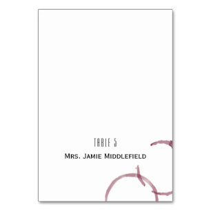 Wine Stains Winery Vineyard Escort Place Cards