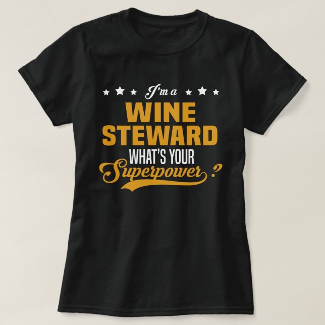 Wine Steward T-Shirt (Design Front)