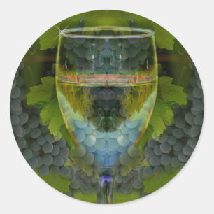 Wine Stickers! Classic Round Sticker