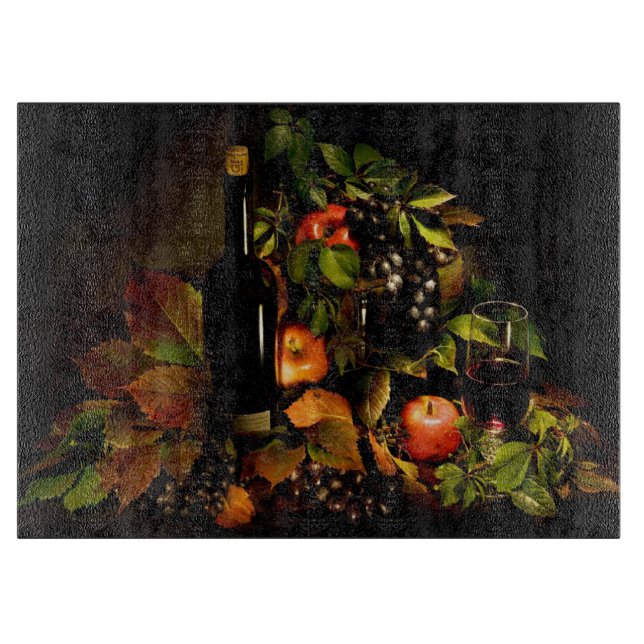 Wine Still Life Cutting Board (Front)