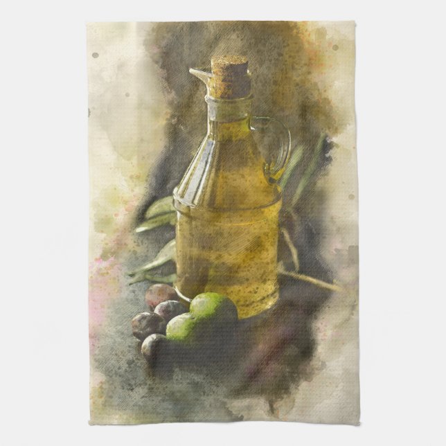 Wine Still Life Tea Towel (Vertical)