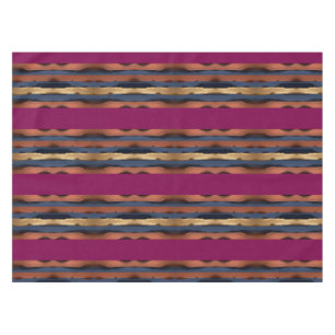 Wine striped tablecloth