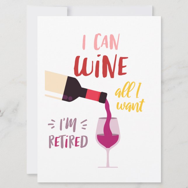 Wine style card for friends (Front)