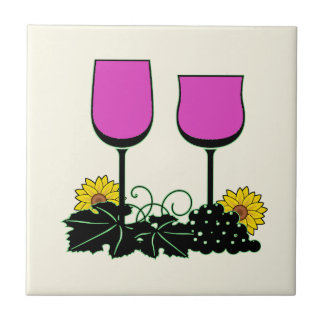 Wine & Sunflowers Tile